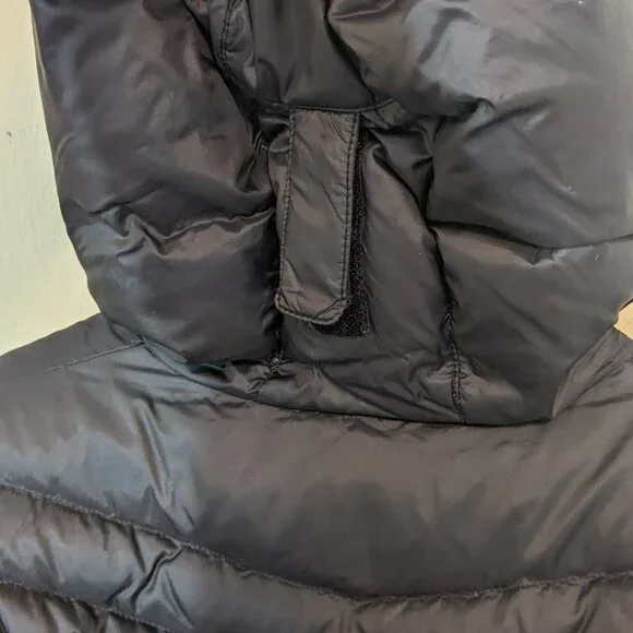 Eddie Bauer Down Long Tunic Length Puffer Parka Coat Black Fushcia Girls L 14-16 - Picture 8 of 16